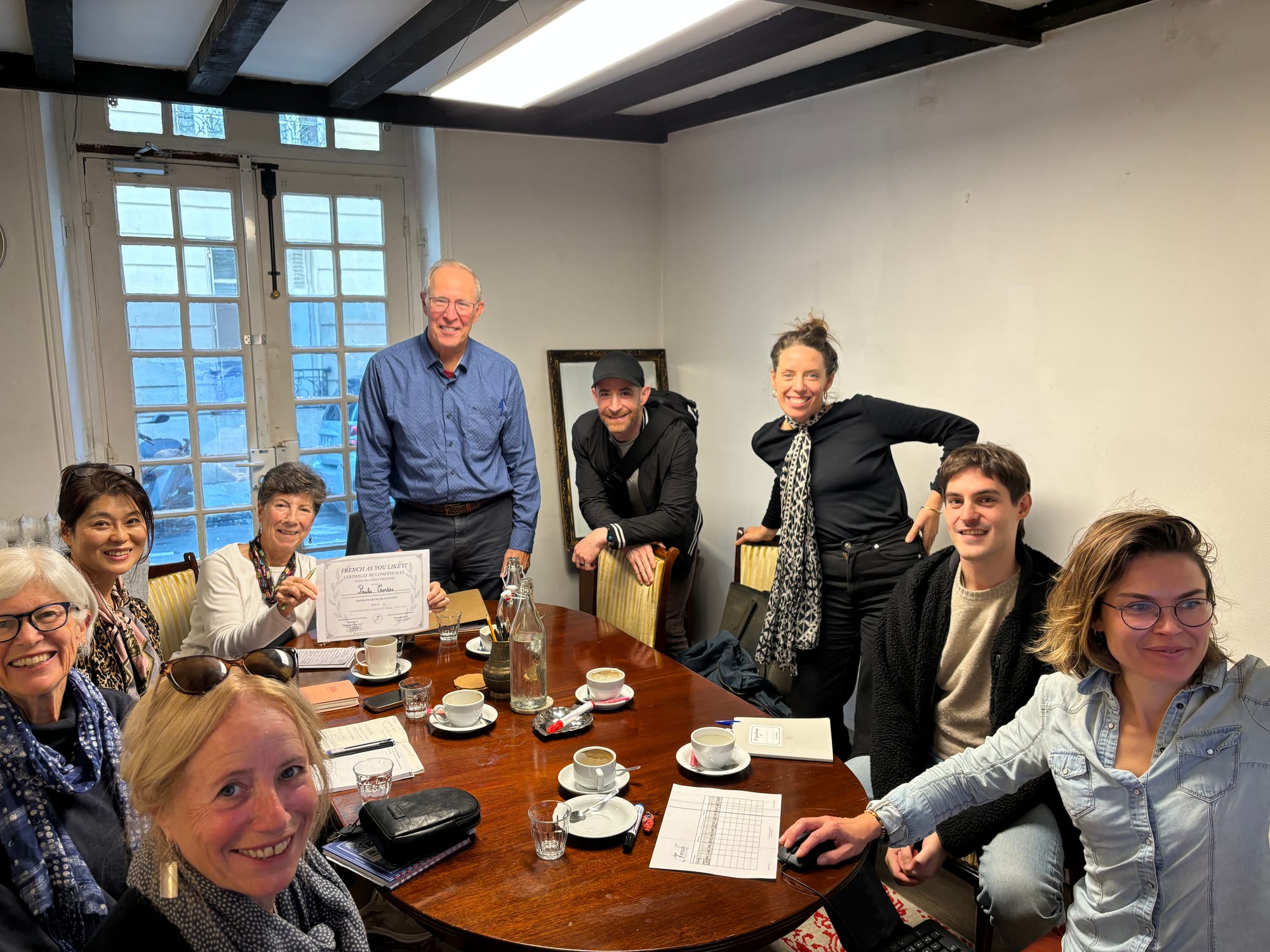 Evening French class at the FAYLI school in the Marais